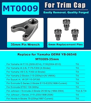 ひっこさま Camoo Outboard Trim/Tilt Pin Wrench MT0009-35mm x 6mm with L